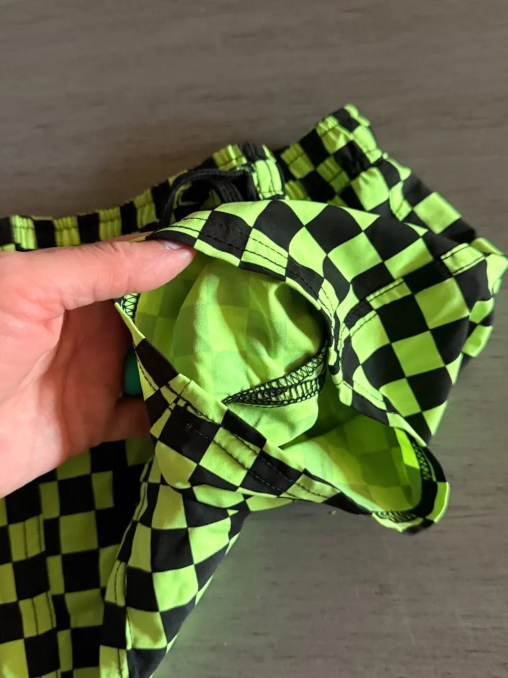 Neon Spotfast Check Hybrid Swim Shorts